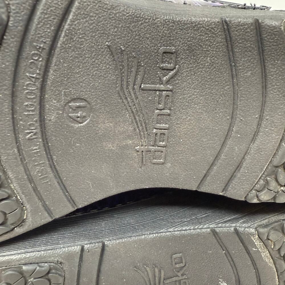 Dansko XP 2.0 Professional Nursing Shoes Women's 41 Black Multi Color Floral EUC - Picture 14 of 15